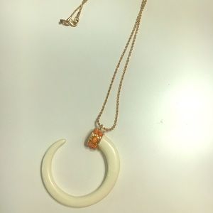 Ivory Horn Pendant Necklace
